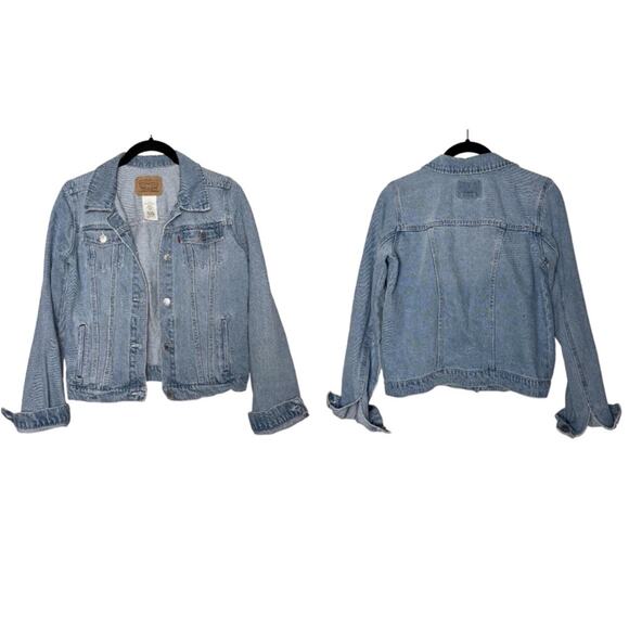 Levi’s Girls Trucker Jean Jacket Youth 13-15 Years XL Mid Wash 100% Cotton Denim - Picture 2 of 16